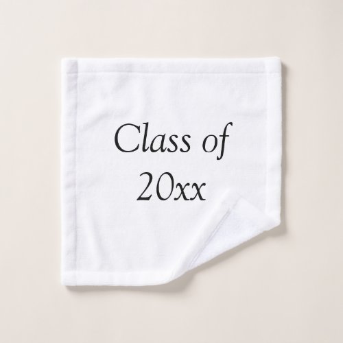 Graduation congrats class of 20xx add name text wash cloth