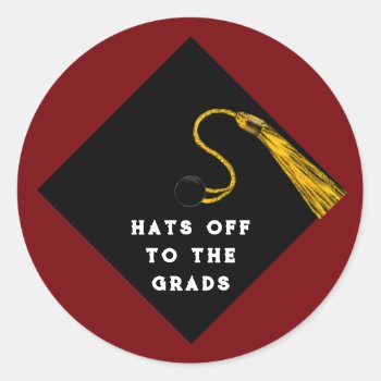 Graduation Congrats Classic Round Sticker by ebbies at Zazzle