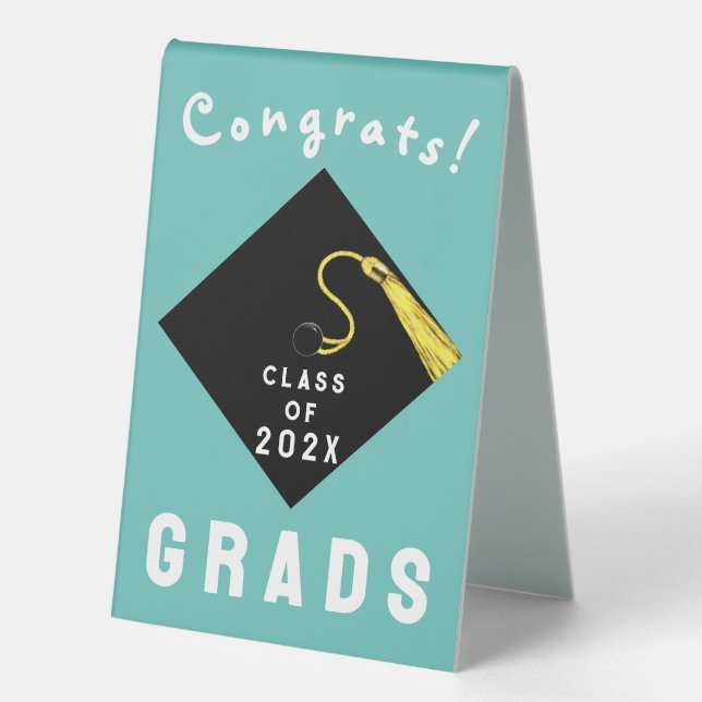 Graduation Congrats Decor Table Tent (Front)