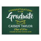 Graduation Congrats Green Gold Yellow White Yard