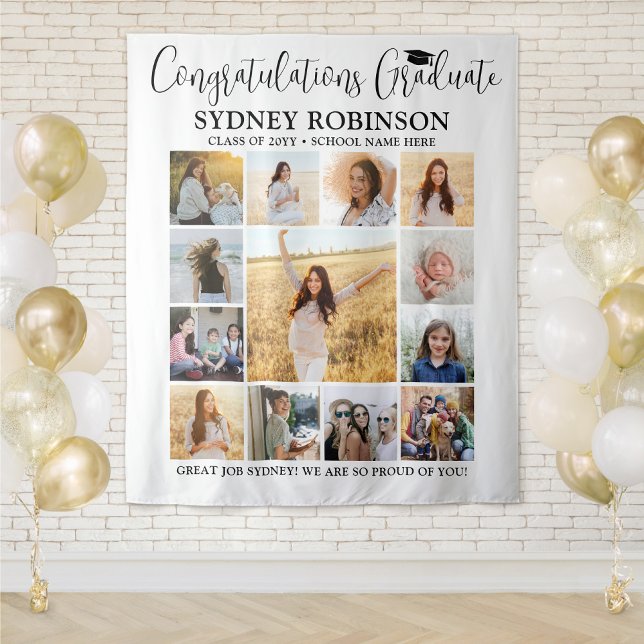 Graduation Congrats Large Photo Collage Backdrop (Creator Uploaded)