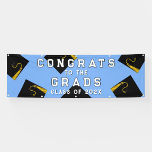 Graduation Congrats Light Blue Banner