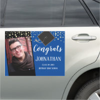 Graduation Congrats One Photo Large Car Magnet