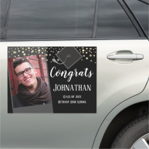 Graduation Congrats One Photo Large Car Magnet