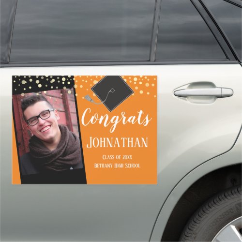Graduation Congrats One Photo Large Car Magnet
