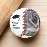 Graduation Congrats Personalized Photo Baseball<br><div class="desc">Celebrate a baseball fan / player graduate on his or her graduation day with a gift of this personalized baseball. Add two photos,  and personalize with his or her name,  class year and school.</div>