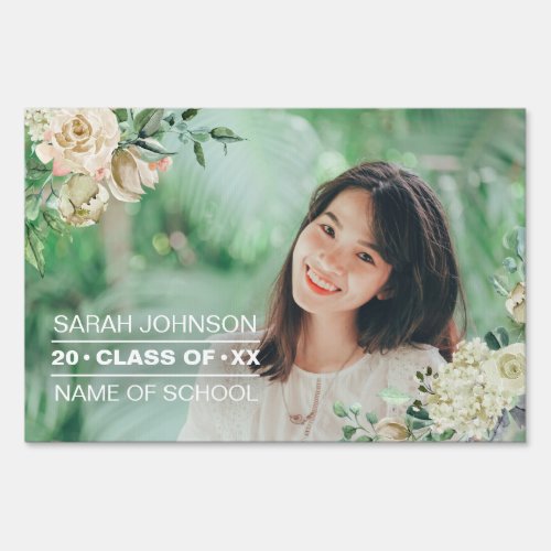 Graduation Congrats Photo Outdoor Yard Sign