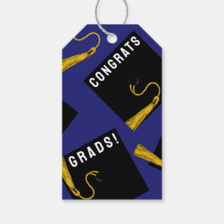 Graduation Congrats Senior Class Blue Gift Tags