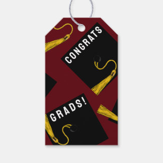 Graduation Congrats Senior Class Maroon Gift Tags