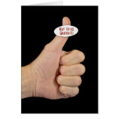 Graduation congrats sticker on thumb (Front)