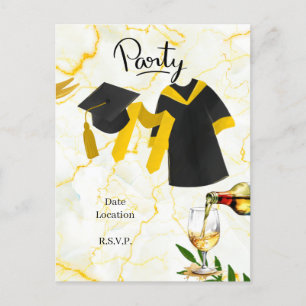 Graduation  Congratulation  Academic hat  and gown Postcard