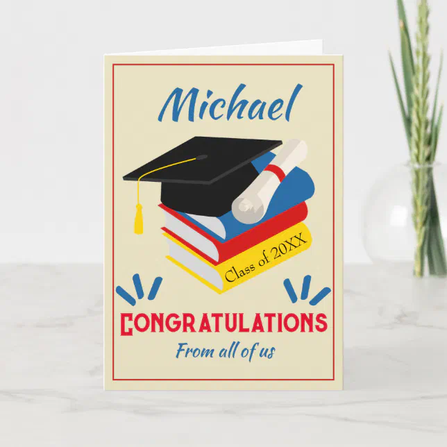 Congratulations Scroll Robe Graduation Congratulation Cap Scroll Card | Zazzle