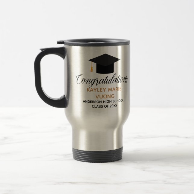 Graduation Congratulations 2026 Graduate Custom Travel Mug (Left)