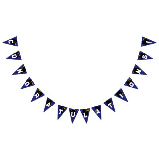 Graduation Congratulations Blue Bunting Flags