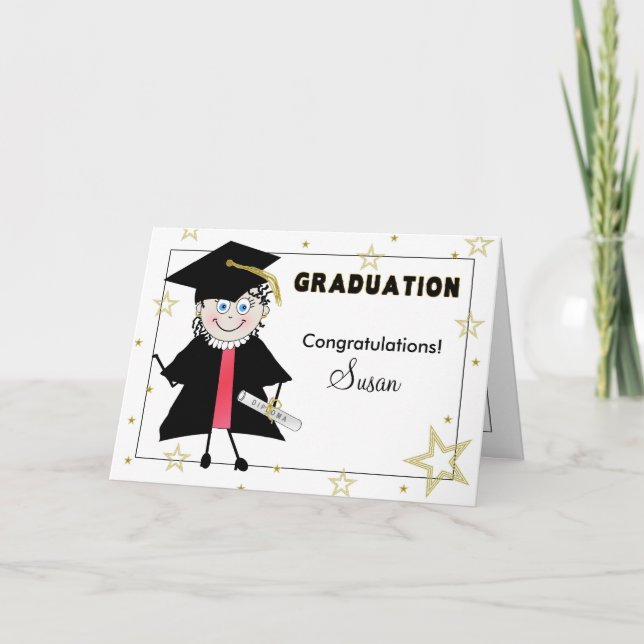 GRADUATION CONGRATULATIONS - Bright Eyed Graduate Card (Front)