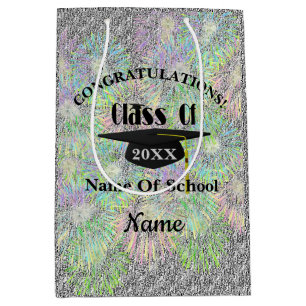 Graduation Congratulations Cap Personalized Medium Gift Bag