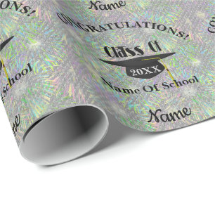 Graduation Congratulations Cap Tassel Personalized Wrapping Paper