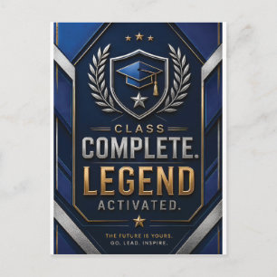 Graduation Congratulations Card Luxury Navy Blue