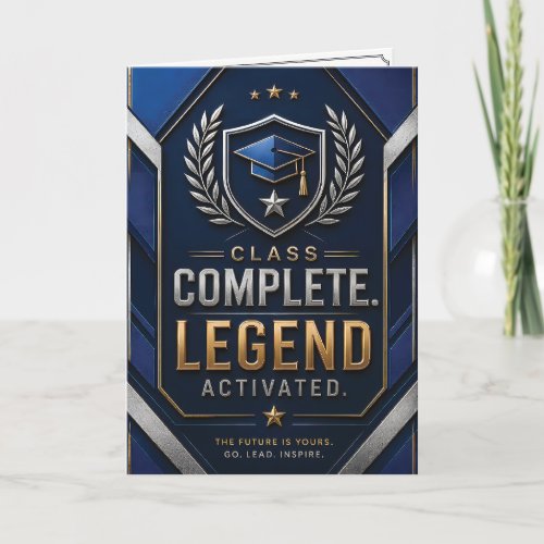 Graduation Congratulations Card | Luxury Navy Blue