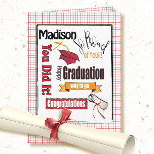 Graduation Congratulations Card to Personalize