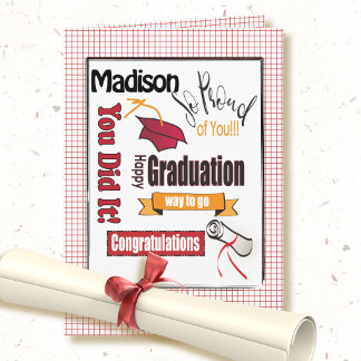 Graduation Congratulations Card to Personalize