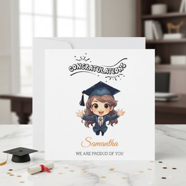 Graduation Congratulations Card with Illustration (Creator Uploaded)