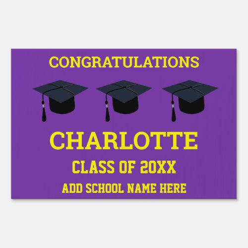 Graduation Congratulations Choose Background Color Sign