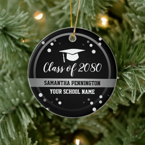 Graduation Congratulations Confetti Keepsake Ceramic Ornament