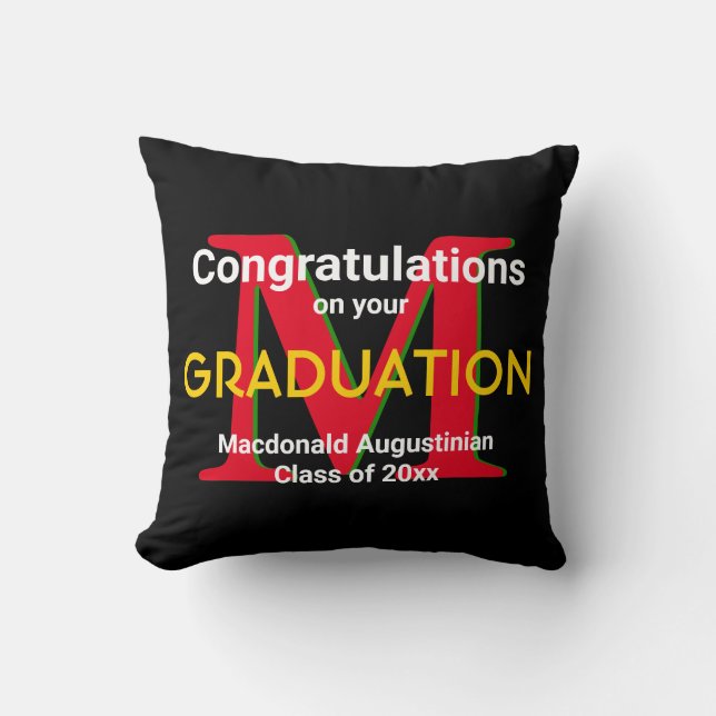 Graduation CONGRATULATIONS Custom Graduate Throw Pillow (Front)