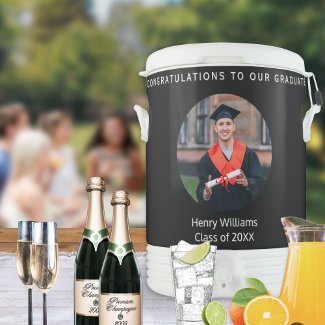 Graduation Congratulations Custom Photo Black