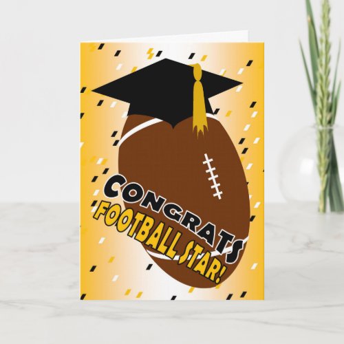 Graduation Congratulations for a Football Star Card