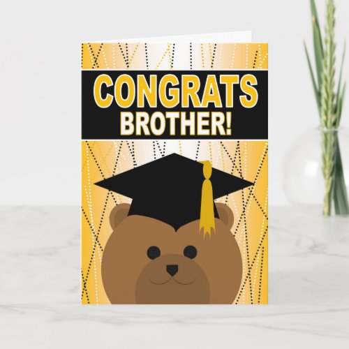 Graduation Congratulations for Brother  Bro Card
