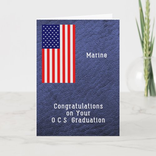 Graduation Congratulations for Marine OCS School Card