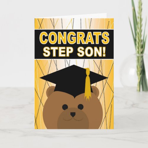 Graduation Congratulations for Step Son Card