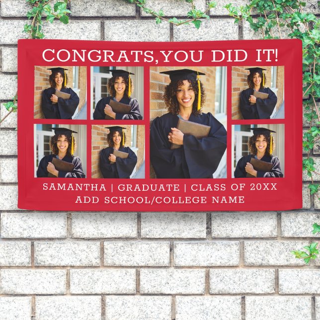 Graduation Congratulations Graduate  2026 Red Banner (Creator Uploaded)