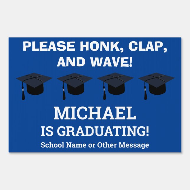 Graduation Congratulations Graduate Honk Party Sign (Front)
