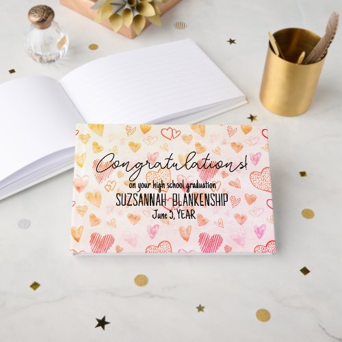 Graduation Congratulations Heart Pattern Custom
