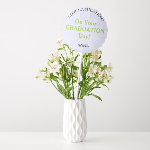 Graduation Congratulations Lavender Yellow Green Balloon