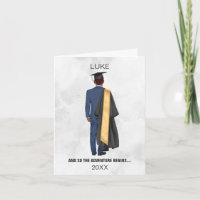 Graduation Congratulations Leavers Gown & Cap Man