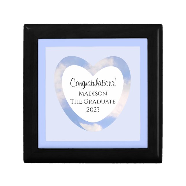 Graduation Congratulations Light Blue Sky Gift Box (Front)