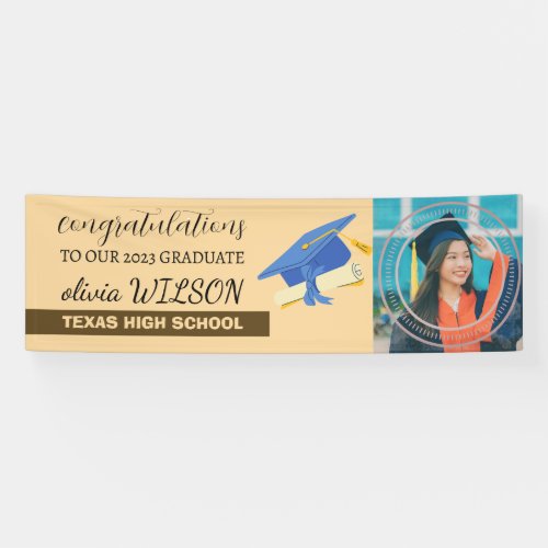 Graduation congratulations modern photo banner