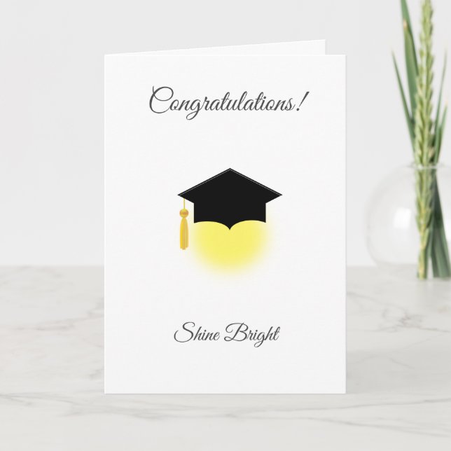 Graduation Congratulations on White Card (Front)