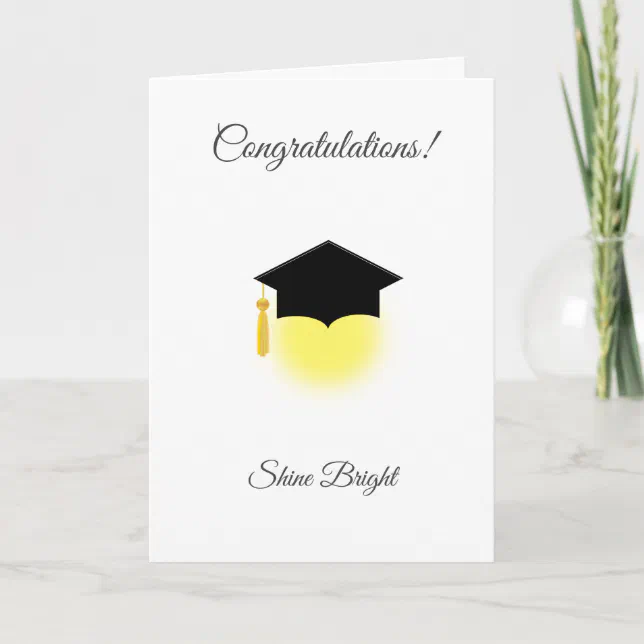 Graduation Congratulations on White Card | Zazzle