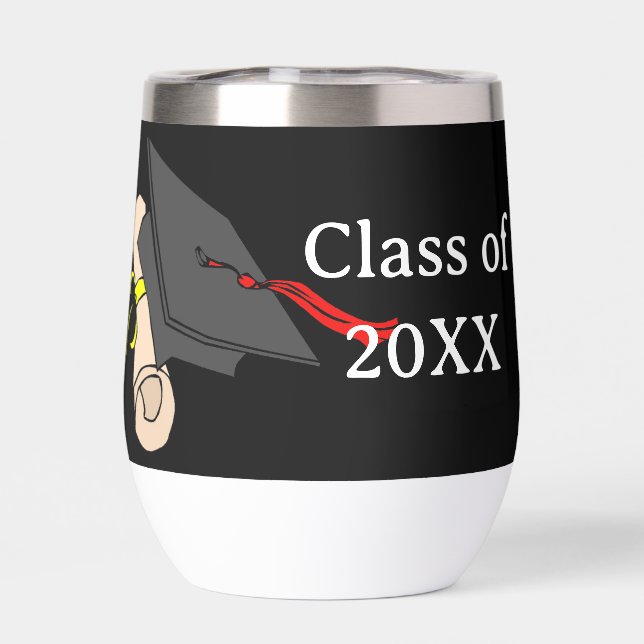 Graduation Congratulations Personalized  Thermal Wine Tumbler (Back)