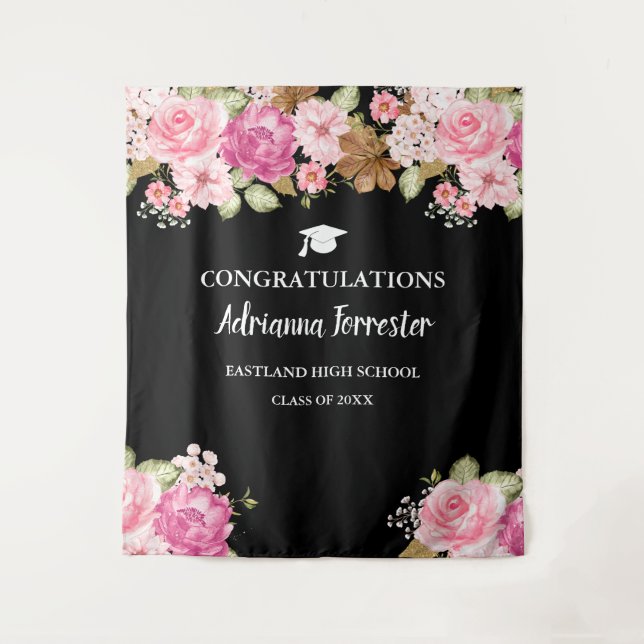 Graduation Congratulations Photo Booth Backdrop (Front)