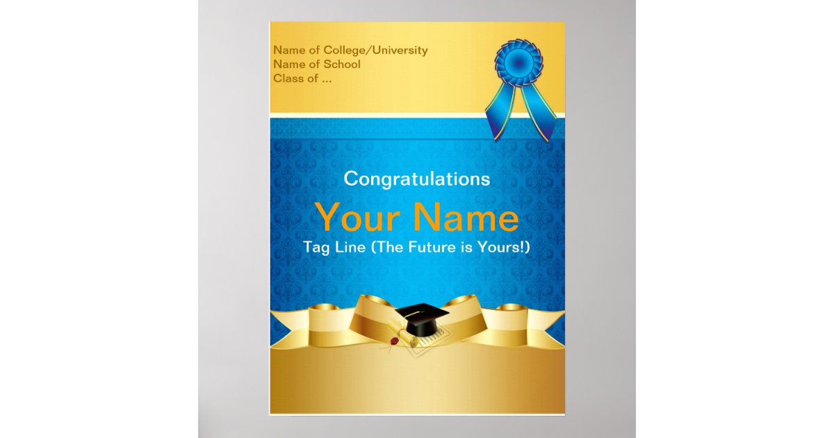 Graduation/Congratulations Poster | Zazzle.com