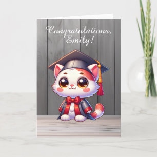Graduation Congratulations Proud Kitty Card