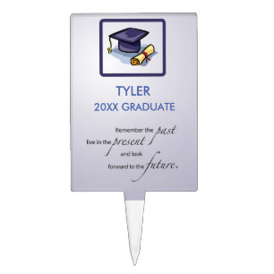 Graduation Congratulations Remember the Past Cake Topper