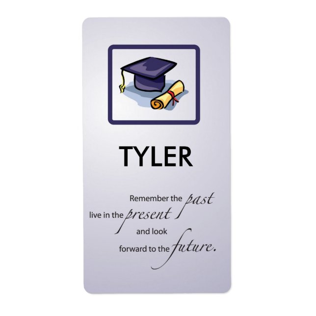Graduation Congratulations Remember the Past Label (Front)