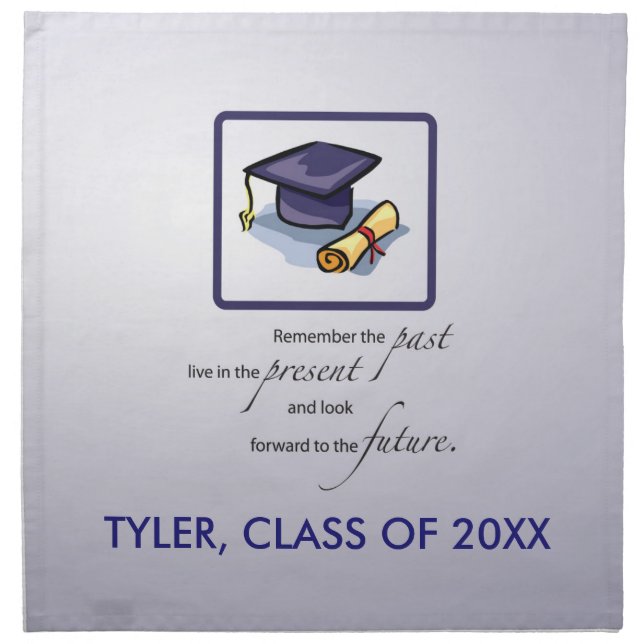 Graduation Congratulations Remember the Past Napkin (Front)